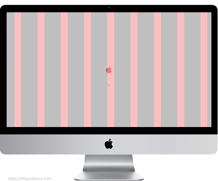 iMac 2010/2011の典型的なGPU故障の様子