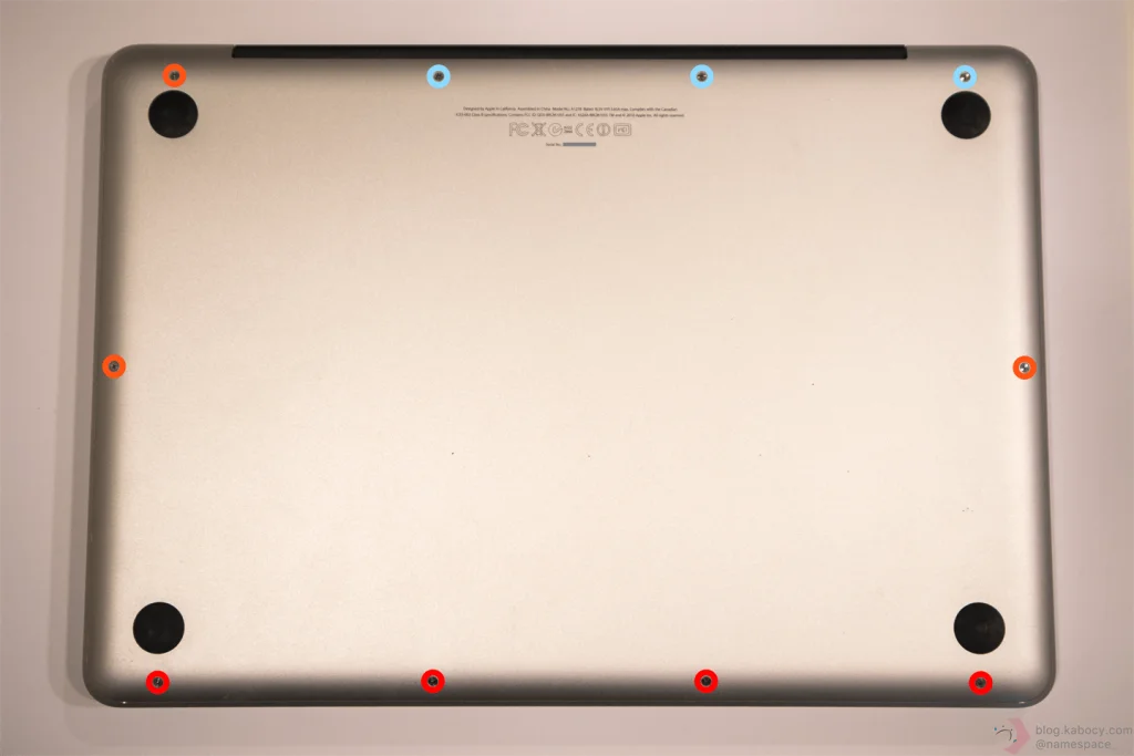 MacBook Pro (13-inch, Mid 2012)の分解とメモリ増設手順 – あの角を MacBook Pro (13-inch, Mid 2012)の分解とメモリ増設手順 – あの角を