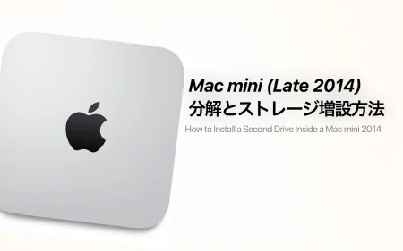 Mac mini (Late 2014)の分解とm.2 SSD増設手順