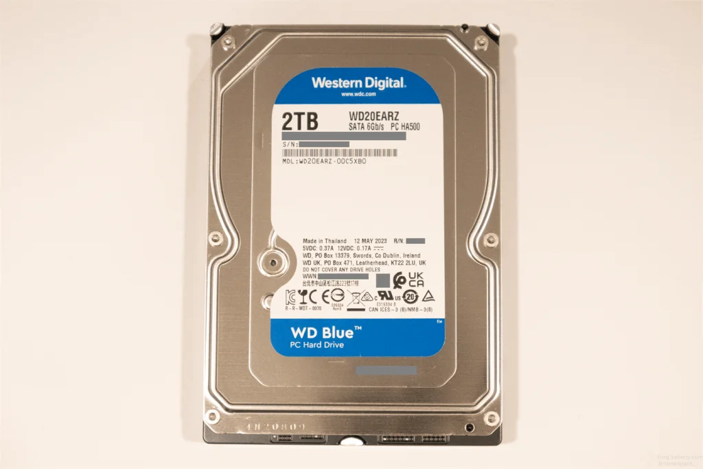 新近 WD20EARZ 2TB HDD 2024年製造 使用時間75時間 Amazon | Western Digital ウエスタンデジタル WD Blue 内蔵 HDD