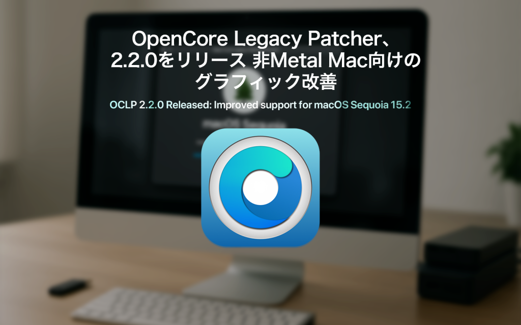Dortania、OpenCore Legacy Patcher 2.2.0をリリース macOS Sequoia 15.2対応強化