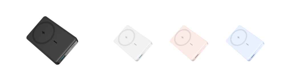 Anker 334 MagGo Battery（PowerCore 10000）のブラック／ホワイト／ピンク／パープル