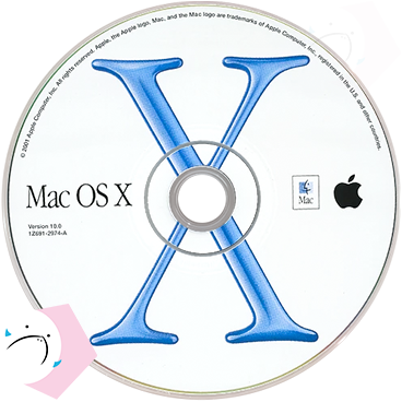 macOS Cheetah の インストールメディアのレーベル