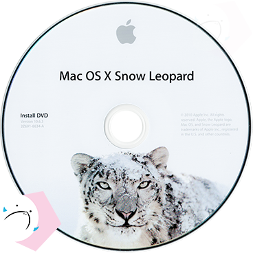 macOS Snow Leopard の インストールメディアのレーベル
